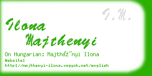 ilona majthenyi business card